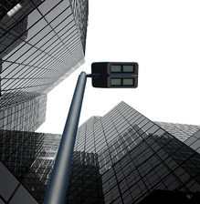 Poste de Iluminação Pública LED e edifícios SGCIP